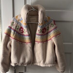 BLANKNYC Beige Knit Collar Jacket